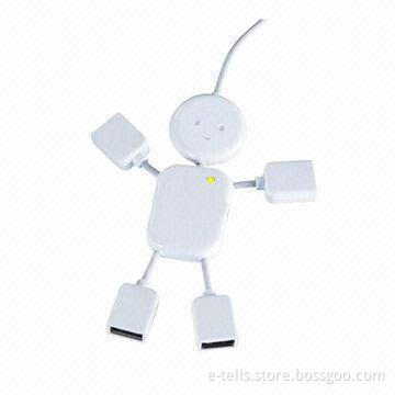Human-shaped 4-port USB2.0 Hub with Fashionable Design